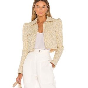 Lovers + Friends Neutral Leopard Jerry Jacket Size XL